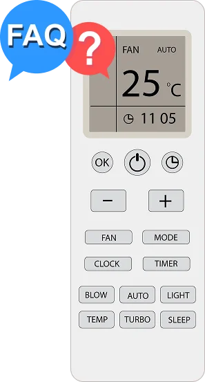 ac remote vector img faq section