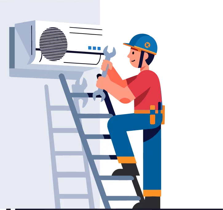 aircon installation vector img1